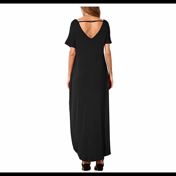 🆕Casual Loose Pocket Split Maxi Dress - Picture 2 of 2